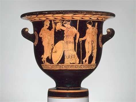 Mixing bowl (bell krater) with Perseus, Athena, and Hermes